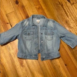 3/4 sleeve denim jacket